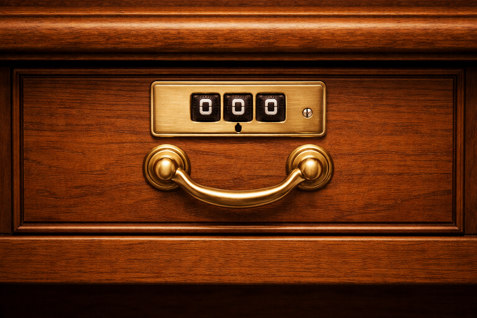 引き出しの鍵のアップ